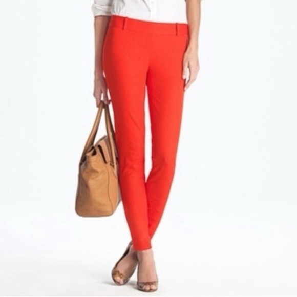 J. Crew Pants - J. Crew City Fit Stretch Side Zip Ankle Bold Red Trousers/ Pants - Holiday - 6